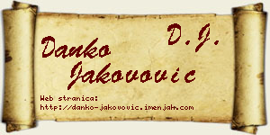 Danko Jakovović vizit kartica